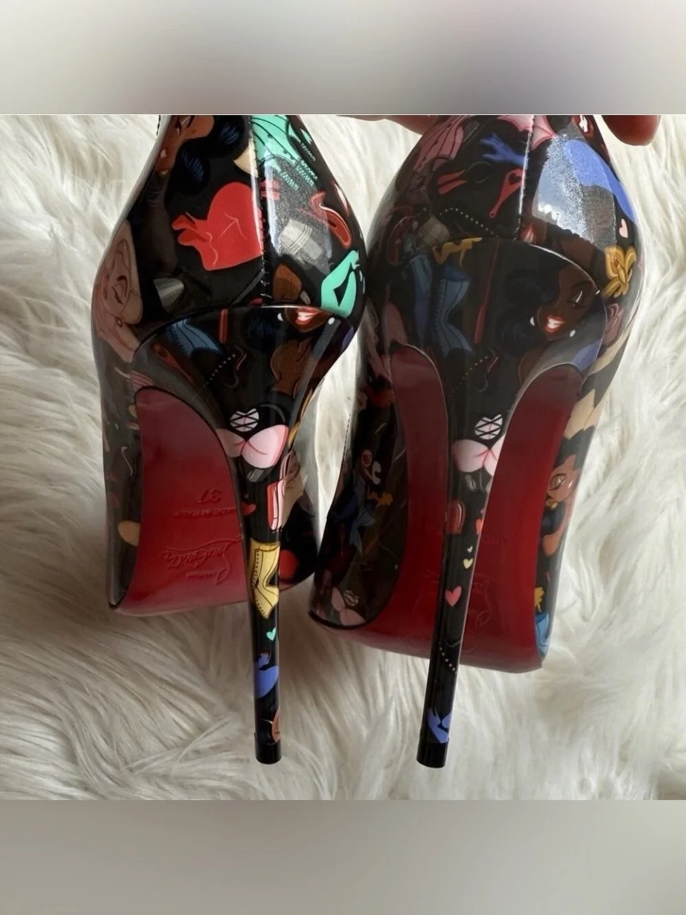 NWT•Christian Louboutin X Dr Bored Limited Edition Hot Chick 100 Pumps Size: 37